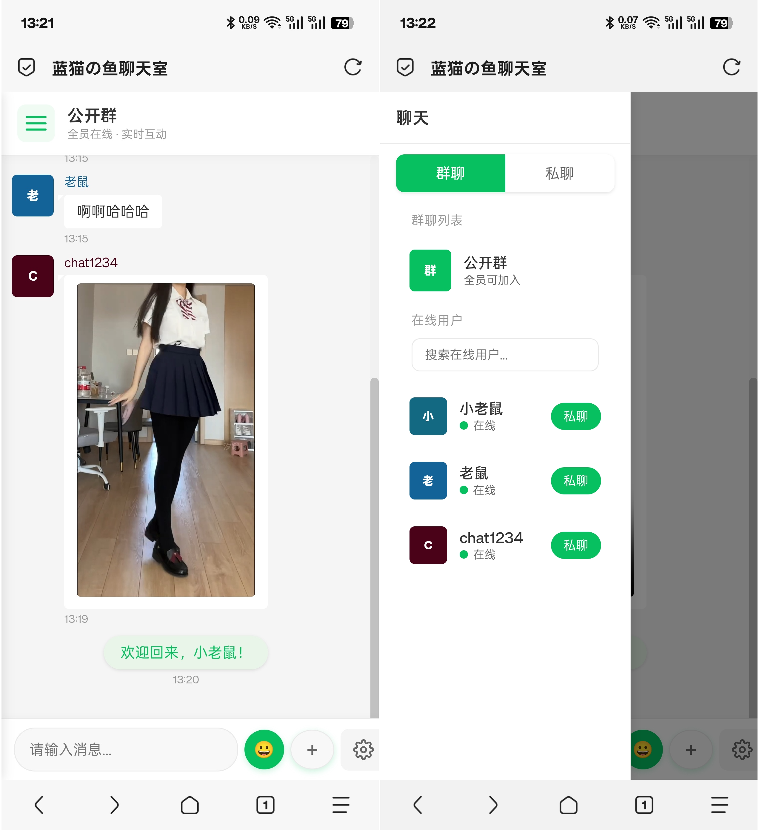 PHP实时消息聊天室源码 PHP+WebSocket-黑狗资源库